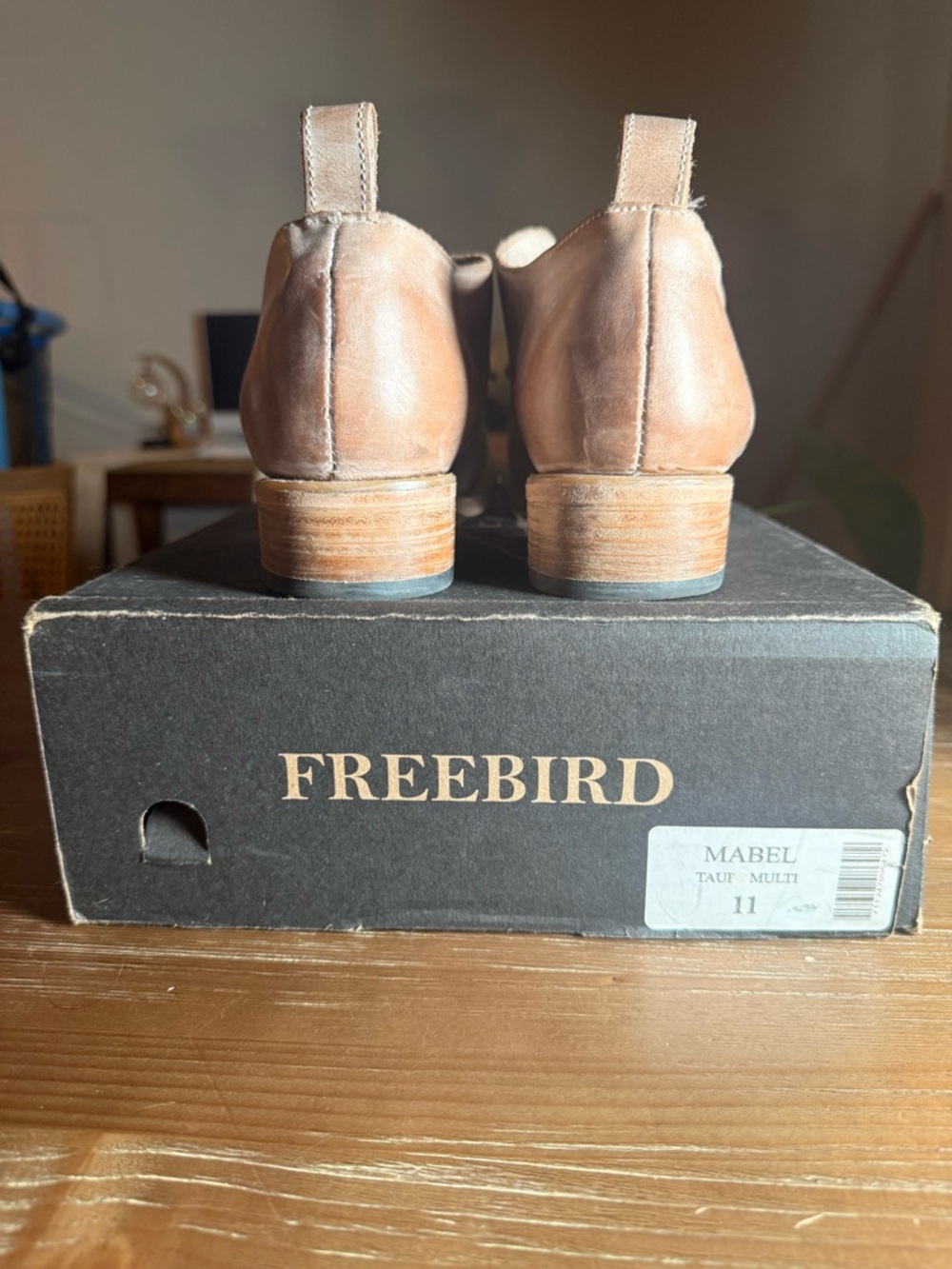 Freebird Brown Leather Flats - Mabel - Picture 5 of 17